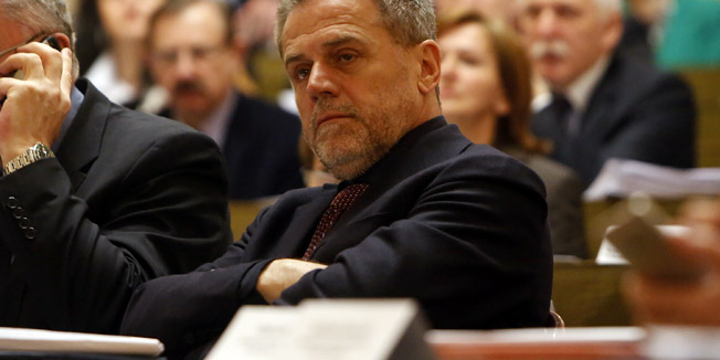 Zagreb, 10.04.2014Cirilometodska ulica,gradska skupstina.Pocetak sjednice gradske skupstine gradonacelnik Zagreba Milan Bandic.Foto; Damjan Tadic / CROPIX