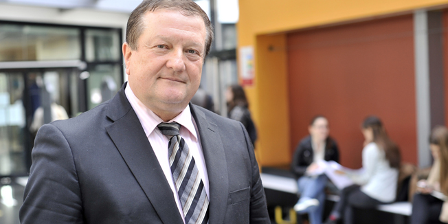 Zagreb, 160414.Damir Boras, dekan Filozofskog fakulteta i novoizabrani rektor Sveucilista u Zagrbu.Foto: Bruno Konjevic / CROPIX