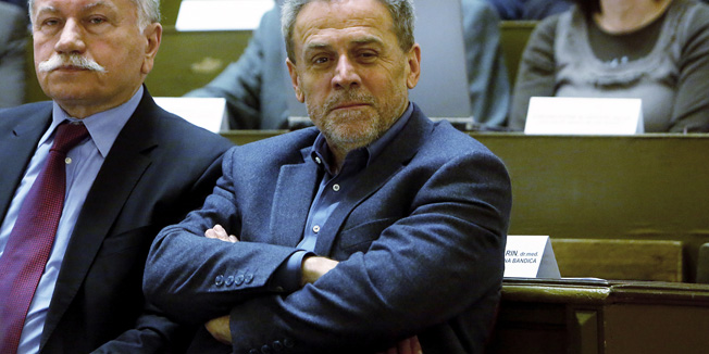 Zagreb, 150414.Cirilometodske ulica.Sjednica gradske skupstine Grada Zagreba.Na fotografiji: Milan Bandic.Foto: Damjan Tadic / CROPIX