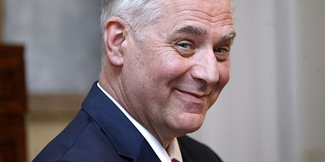 Zagreb, 230414.Sabor RH, Markov trg.Dinko Cvitan polozio je prisegu pred predsjednikom Sabora Ivanom Lekom i time je umjesto Mladena Bajica postao novi drzavni odvjetnik.Na fotografiji: Dinko Cvitan.Foto: Tomislav Kristo / CROPIX