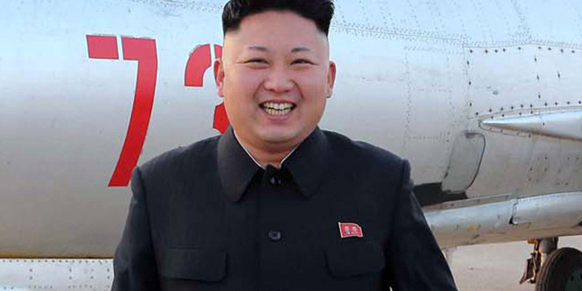 This picture taken by North Korea's official Korean Central News Agency on April 21, 2014 shows North Korean leader Kim Jong-Un (L) inspecting a flight training of Korean People's Army (KPA) Air and Anti-Air Force Unit 188 with the title of O Jung Hup-led Seventh Regiment at an undisclosed place in North Korea.   AFP PHOTO / KCNA via KNS    REPUBLIC OF KOREA OUTTHIS PICTURE WAS MADE AVAILABLE BY A THIRD PARTY. AFP CAN NOT INDEPENDENTLY VERIFY THE AUTHENTICITY, LOCATION, DATE AND CONTENT OF THIS IMAGE. THIS PHOTO IS DISTRIBUTED EXACTLY AS RECEIVED BY AFP.---EDITORS NOTE--- RESTRICTED TO EDITORIAL USE - MANDATORY CREDIT 