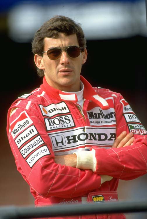 1990:  Portrait of McLaren Honda driver Ayrton Senna of Brazil. \ Mandatory Credit: Mike  Hewitt/Allsport