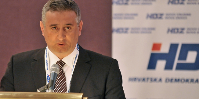 Zagreb, 030514.Danas na obljetnicu smrti ministra obrane Gojka Suska, u Hotelu Westin u Zagrebu odrzao se Obnoviteljski sabor Zajednice branitelja Hrvatske demokratske zajednice Gojko Susak.Na fotografiji: Tomislav Karamarko.Foto: Bruno Konjevic / CROPIX