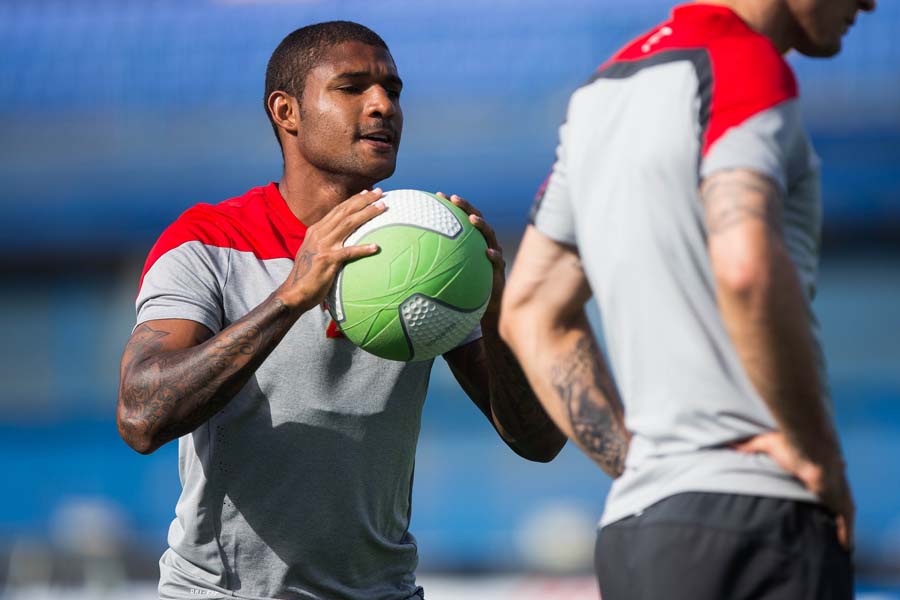 Zagreb, 220514.Stadion Maksimir.Trening Hrvatske nogometne reprezentacije u sklopu priprema za Svjetsko prvenstvo u Brazilu koje pocinje u lipnju u ove godine.Na fotografiji: Sammir.Foto: Ivan Klindic / CROPIX