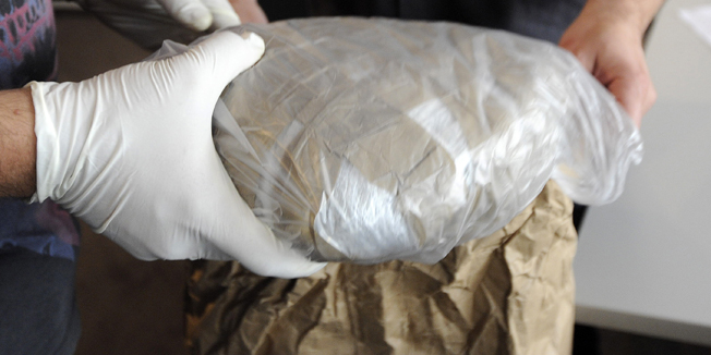 Zagreb 290514.Sektor kriminalisticke PU Zagrebacke, Heinzelova 98.Konferencija za medije povodom zaplijene 124 kilograma marihuane u Zagrebu kod trojice muskarac.Na fotografiji: zapljenjena droga.Foto: Damir Krajac / CROPIX