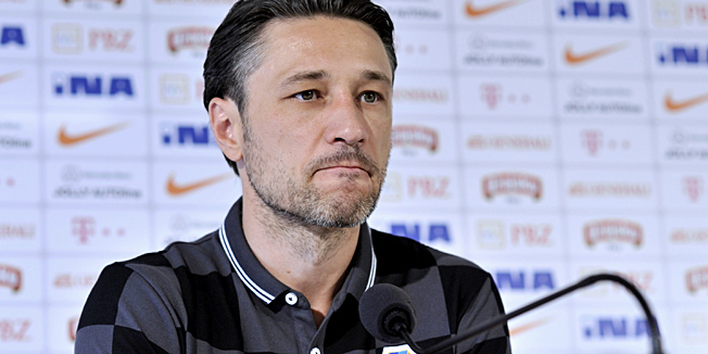 Bad Tatzmannsdorf, 290514. Tereni Avita hotela. Pripreme Hrvatske nogometne reprezentacije za Svjetsko prvenstvo u Brazilu. Na oprostajnoj konferenciji za medije na pitanja novinara odgovarali su Niko Kovac i Mateo Kovacic, dok je za razgovore bio dostupan Nikica Jelavic.Na fotografiji: Niko Kovac.Foto: Srdjan Vrancic / CROPIX