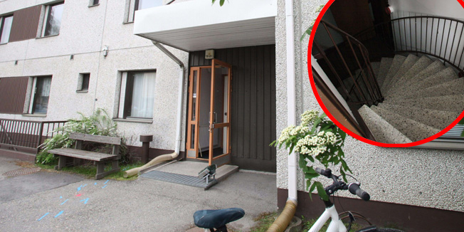 An apartment building, where the dead bodies of five infants were found on June 3, 2014 is pictured in Oulu, northern Finland on June 4, 2014. Finnish police said Wednesday, it had discovered the bodies of the five newborns in the basement of the building and suspected the 35 year-old mother of murder.  AFP PHOTO / LEHTIKUVA / MARKKU RUOTTINEN +++ FINLAND OUT