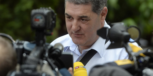 Zagreb, 070614.Iblerov trg.Sjednica glavnog odbora SDP-a na kojoj se odlucuje o izbacivanju Slavka Linica iz stranke.Na fotografiji: Ivo Baldasar.Foto: Goran Mehkek / CROPIX *** Local Caption ***   