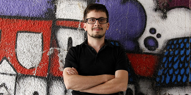 Zagreb, 140414.Koturaska ulica.Cody Brown, Amerikanac koji predaje na Fakultetu politickih znanosti.Foto: Ronald Gorsic / CROPIX