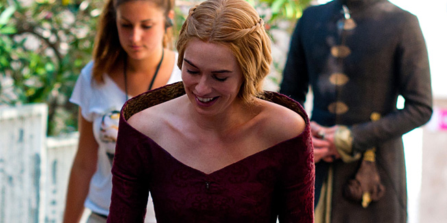 Dubrovnik, 270912.Jutros je zapocelo snimanje sa glumcima trece sezone popularne serije Igra Prijestolja na tvrdjavi Lovrijenac.Na slici glumica Lena Headey.Foto: Tonci Plazibat / CROPIX