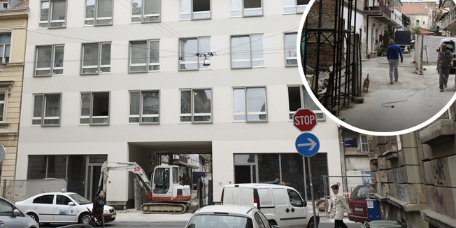 Zagreb, 170415. Novogradnja Meduliceva ulica s prolazom za kuce u dvoristu.Foto: Dragan Matic / CROPIX