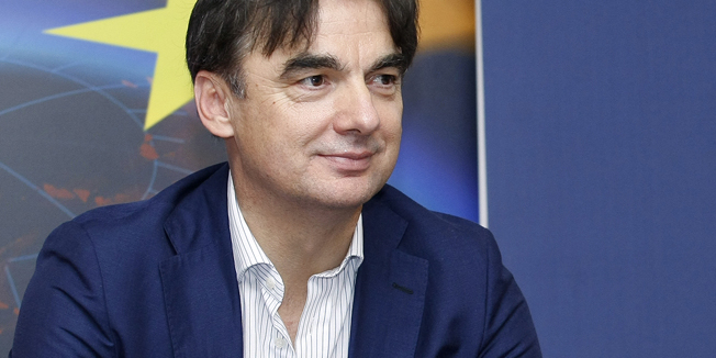 Zagreb, 050515.Otvoreno uciliste Algebra.Okrugli stol Jutarnjeg lista s ministrima Brankom Grcicem i Tihomirom Jakovinom pod nazivom Pitajte ministre sve o EU fondovima.Na fotografij: Branko Grcic i Tihomir Jakovina.Foto: Tomislav Kristo / CROPIX