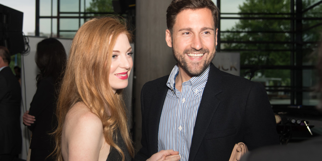 Zagreb, 250515.Muzej suvremene umjetnosti, Avenija Dubrovnik 17.Svecana premijera domaceg igranog filma Ja te nosim redateljice Ivone Juka.Na fotografiji: Natasa Janjic i novi decko ginekolog Marko Kisic.Foto: Livio Andrijic / CROPIX