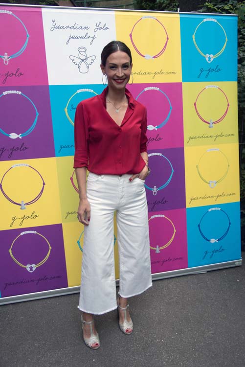 Zagreb, 100615.Galerija Velvet, Dezmanova 9.U Galeriji Velvet veceras je predstavljena ljetna kolekcija g-yolo narukvica s porukom andjela.Na fotografiji: Monika Mamic.Foto: Livio Andrijic / CROPIX