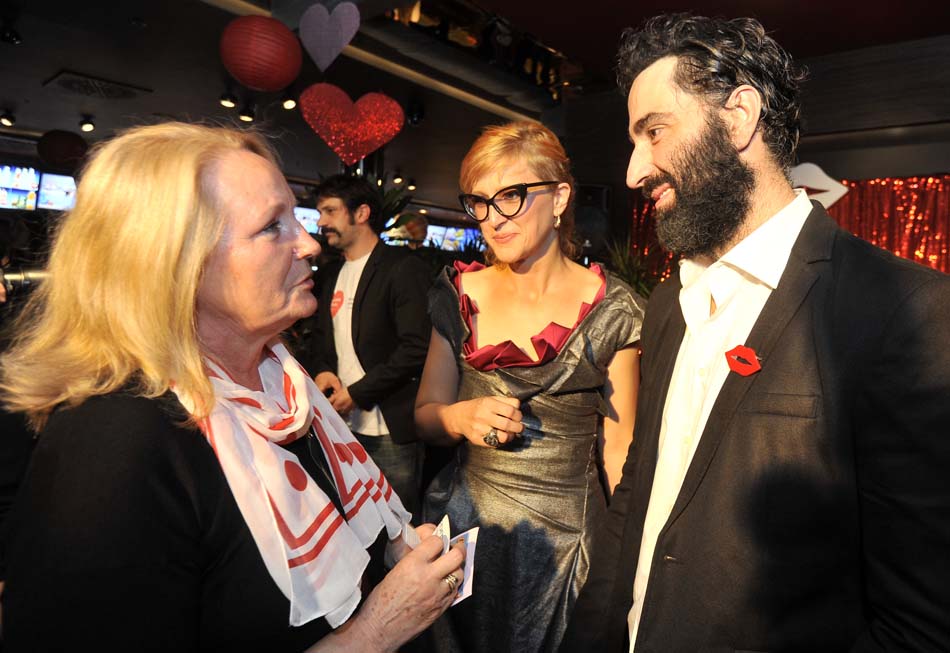 Zagreb, 081014.   U Blitz Cinestaru u Branimir centru u Zagrebu odrzana je premjera filma Jasmile Zbanic Otok Ljubavi.Na fotografiji: Jolanda, Jasmila Zbanic i glumac Ermin Bravo.Foto: Bruno Konjevic / CROPIX