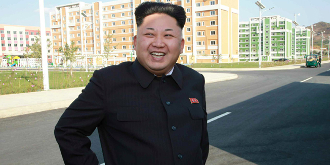 This picture taken from North Korean paper Rodong Sinmun on October 14, 2014 shows North Korean leader Kim Jong-Un during an inspection tour of a newly-built housing complex in Pyongyang.  North Korea's leader Kim Jong-Un has finally resurfaced with the help of a walking stick after an unexplained and prolonged absence that fuelled rampant speculation about his health and even rumours of a coup in the nuclear-armed state.   AFP PHOTO / Rodong Sinmun          -----EDITORS NOTE --- RESTRICTED TO EDITORIAL USE - MANDATORY CREDIT 