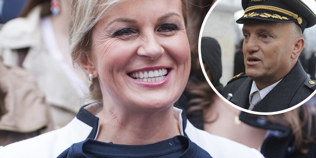 Zagreb, 270914.Povodom obiljezavanja medjunarodnog Dana gluhih, Savez gluhih i nagluhih Grada Zagreba organizirao je druzenje na Cvjetnom trgu.Obisli su ih Milan Bandic, Milanka Opacic i Kolinda Grabar Kitarovic.Na fotografiji: Kolinda Grabar Kitarovic.Foto: Neja Markicevic / CROPIX