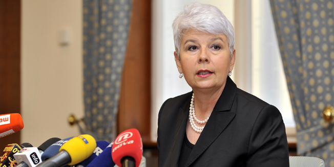 Zagreb, 160713. Sabor RH, konferencija za medije predsjednice Kluba nezavisne zastupnice i Hrvatske gradjanske stranke Jadranke Kosor o aktivnostima kluba. Foto: Bruno Konjevic / CROPIX
