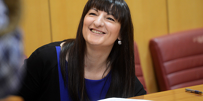 Zagreb, 200213.Markov trg, Sabor.Nastavak redovite sjednice sabora s raspravom o Konacnom prijedlogu zakona o trzistu plina, hitni postupak, prvo i drugo citanje.Na fotografiji: Mazal Obradovic Tamara.Foto: Goran Mehkek / CROPIX