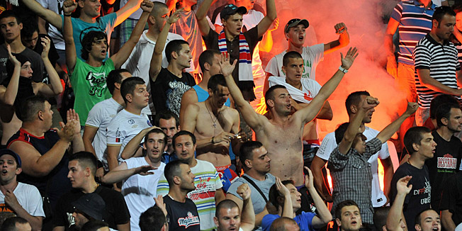 Zadar, 130713.Stadion Stanovi. 1. kolo MaxTV Prve lige izmedju NK Zadar i NK Hajduk.Na fotografiji: Torcida.Foto: Luka Gerlanc / CROPIX