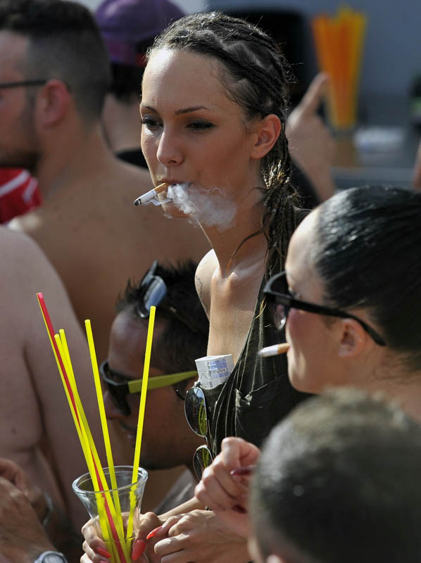 Pag, 040813. Patrola na motoru po Jadranu. Party plaza Zrce. Aquarius klub after beach party.Foto: Srdjan Vrancic / CROPIX