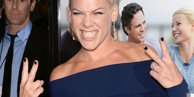 HOLLYWOOD, CA - SEPTEMBER 16: Pink attends the premiere of Roadside Attractions' 