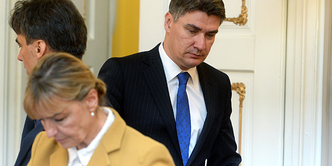 Zagreb, 190913.Markov trg.Banski dvori.Redovita sjednica vlade.Na fotografiji: Zoran Milanovic.Foto: Goran Mehkek / CROPIX