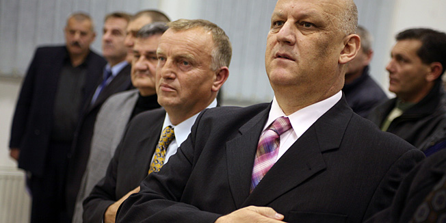 Slavonski Brod, 281108.Ljubo Cesic Rojs umirovljeni general na osnivackoj skupstini udruge dragovoljaca i veterana 101 bosanskobrodske brigade HVO koja je odrzana u Domu HVIDR e.Na slici Ljubo Cesic Rojs na izbornoj i osnivasckoj skupstini 101 brigade.Foto: Danijel Soldo / Cropix