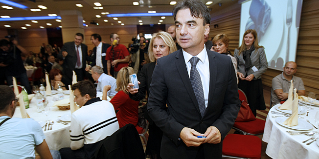 Zagreb,221013.Zagrebacka avenija, Hotel Antunovic.Potpredsjednik Vlade i ministar regionalnog razvoja i fondova EU Branko Grcic sudjelovao je na radnom rucku koji organizira Udruga malih i srednjih poduzetnika Hrvatske udruge poslodavaca. Na fotografiji: Branko Grcic.Foto: Ranko Suvar / CROPIX