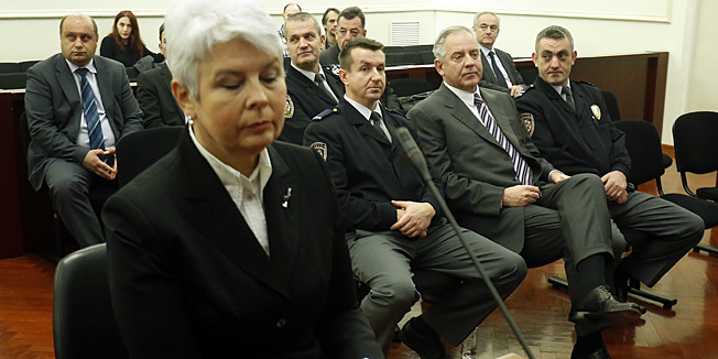 Zagreb, 041213.Zupanijski sud na Zrinjevcu.U nastavku sudjenja Ivi Sanaderu i drugima u slucaju Planinska, danas je svjedocila Jadranka Kosor.Na fotografiji: Jadranka Kosor.Foto: Damjan Tadic / CROPIX