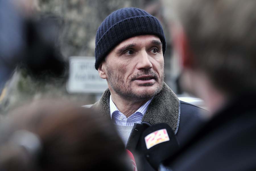 Zagreb, 010114.Ilica, Drzavno zupanijsko odvjetnistvo.Anto Nobilo,odvjetnik Josipa Perkovica daje izjavu novinarima.Foto: Boris Kovacev / CROPIX