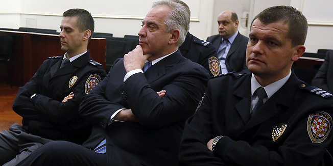 Zagreb,040214.Zupanijski sud na Zrinjevcu.Nastavak sudjenja bivsem premijeru Ivi Sanaderu i drugima u slucaju Planinska.Na fotografiji: Ivo Sanader.Foto: Damjan Tadic / CROPIX