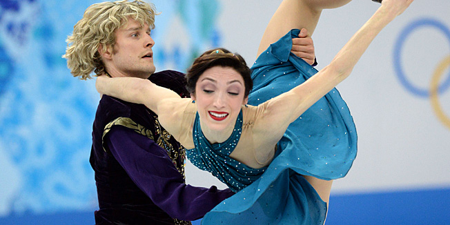 US Meryl Davis and US Charlie White perform in the Figure Skating Team Ice Dance Free Dance at the Iceberg Skating Palace during the Sochi Winter Olympics on February 9, 2014. AFP PHOTO / YURI KADOBNOV