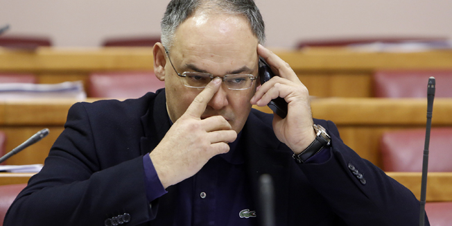 Zagreb, 110214.Trg svetog Marka.Redovna sjednica Sabora.Na fotografiji: Damir Kajin.Foto; Damjan Tadic / CROPIX