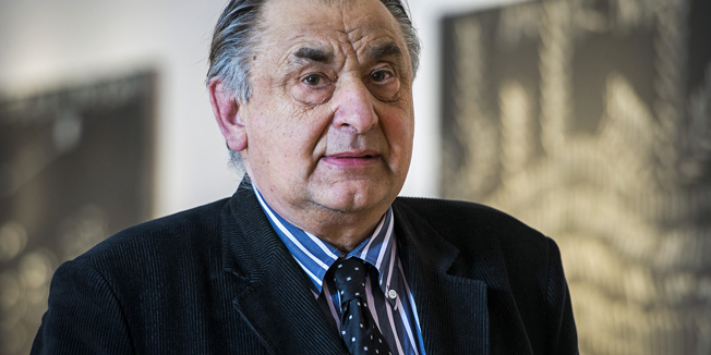 Zagreb, 130313.U Gliptoteci HAZU, veceras se otvara izlozba akademika Borisa Bucana, ciklus Stakleni ljudi.Na fotografiji: Boris Bucan.Foto: Neja Markicevic / CROPIX