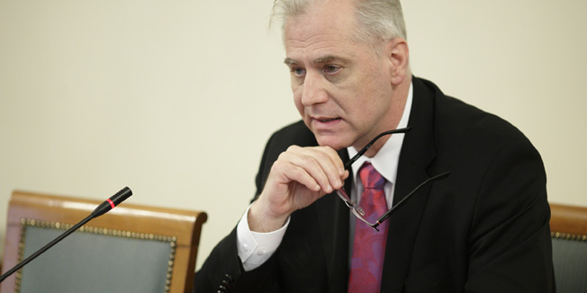 Zagreb, 060314.Odbor za pravosudje Hrvatskoga sabora raspravljao je o prijedlogu odluke da za glavnoga drzavnog odvjetnika bude imenovan ravnatelj USKOK-a Dinko Cvitan.Na fotografiji: Dinko Cvitan.Foto: Dragan Matic / CROPIX