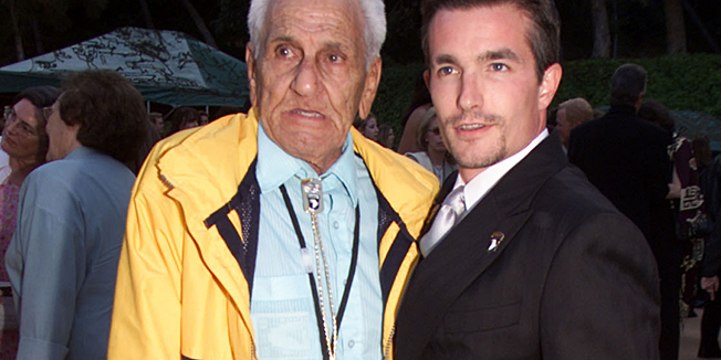 William Guarnere and Frank John Hughes at the premiere of HBO's 