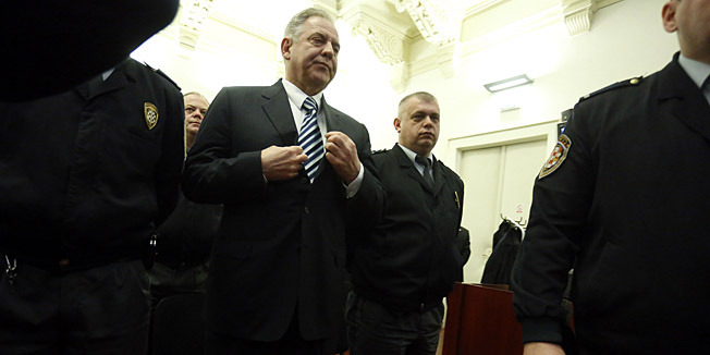 Zagreb, 110314.Zupanijski sud. Izricanje presude u slucaju Fimi Media.Na fotografiji: Ivo Sanader.Foto: Damjan Tadic / CROPIX