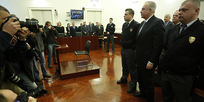 Zagreb, 110314.Zupanijski sud. Izricanje presude u slucaju Fimi Media.Na fotografiji: Ivo Sanader.Foto: Damjan Tadic / CROPIX