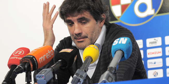 Zagreb, 150314.Stadion Maksimir.Konferencija za medije Zorana Mamica trener GNK Dinamo, tema sutrasnja utakmica sa Istrom i nemili obracun sa navijacem koj je usljedio nakon teskih uvreda upucenih Zoranu Mamicu.Na fotografiji: Zoran Mamic.Foto: Damir Krajac / CROPIX