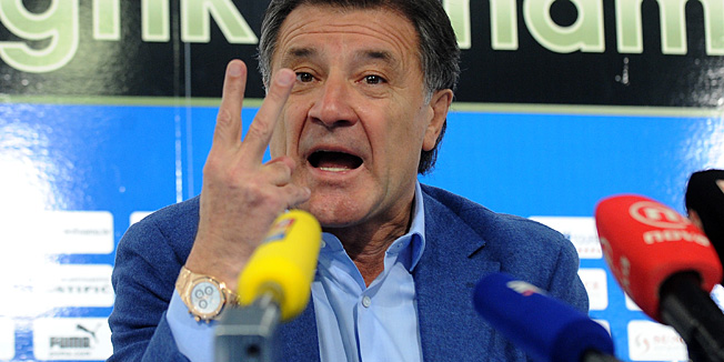 Zagreb, 240314.Stadion Maksimir.Tomislav Svetina direktor GNK Dinamo i Zdravko Mamic odrzali konferenciju za medije na temu organizacije utakmice Hajduk - Dinamo.Na fotografiji: Zdravko Mamic.Foto: Damir Krajac / CROPIX