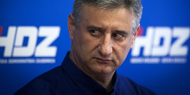 Split, 150513.Povodom lokalnih izbora u splitskoj sredisnjici HDZ-a odrzana je konferencija za medije.Na fotografiji: Tomislav Karamarko.Foto: Ante Cizmic / CROPIX