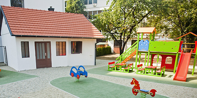 Zagreb, 120912.Milan Bandic i Bozo Prka otvorili su u sklopu Green Golda PBZ-ov korporativni vrtic Cigra.Na fotografiji: igraliste vrtica.Foto: Neja Markicevic / CROPIX