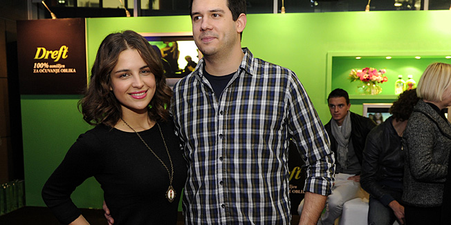 Zagreb, 221112.Od 22.-24.11. u Hypo centru se odrzava modna revija Dreft Fashion Week. Na fotografiji: Doris Pincic i Boris Rogoznica.Foto: Srdjan Vrancic / CROPIX