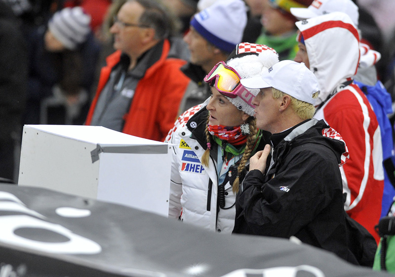 Zagreb, 060113.Sljeme - Vip Snow Queen Trophy 2013.Utrka muskog slaloma FIS Ski World Cup Vip Snow Queen Trophy.Prva voznja.Na fotografiji: Janica Kostelic.Foto: Damir Krajac / CROPIX