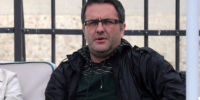 Zagreb, 060510.Suncano vrijeme opet je izmamilo poznate na spicu. Na slici: Tarik Filipovic i Lejla Sehovic popili su kavu na Cvjetnom trgu.Foto: Miso Lisanin / CROPIX