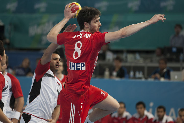 Madrid, 170113.Gradska dvorana Caja Magica.Svjetsko prvenstvo u rukometu za muskarce Spanjolska 2013. Utakmica 4. kola D skupine izmedju Hrvatske i Egipta.Na fotografiji: Marko Kopljar.Foto: Ante Cizmic / CROPIX