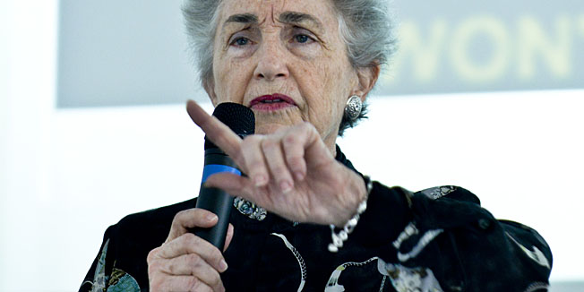 Zagreb, 290113.Fakultet politickih znanosti.Predavanje Judith Reisman, sedamdesetsedmogodisnje komunikologinje i konzervativne spisateljice, u svijetu najpoznatije kao utemeljiteljice pokreta protiv seksualne revolucije, homoseksualaca, pornografije i seksologa Alfreda Kinseya. Na fotografiji: Judith Reisman.Foto: Admir Buljubasic / CROPIX