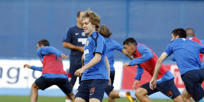 Zagreb, 040913.Stadion Maksimir.Hrvatska nogometna reprezentacija odradila je posljednji trening pred utakmicu sa Srbijom.Na fotografiji: Alen Halilovic.Foto: Tomislav Kristo / CROPIX