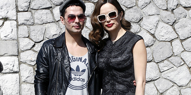 Rijeka, 190313.U VIP salonu Novog lista odrzana je konferencija za medije na kojoj je najavljena Severinina regionalna turneja pod nazivom Dobrodosao u klub.Turneja ce zapoceti koncertom u Rijeci 23. ozujka u Dvorani mladosti. Konferenciji su prisustvovali Severina Vuckovic, menadzer Tomislav Petrovic, novinar Vinko Persic, glavni urednik Novog lista Branko Mijic i dizajner Marko Mitanovski. Na fotografiji: Severina i Marko Mitanovski uoci konferencije.Foto: Tea Cimas / CROPIX